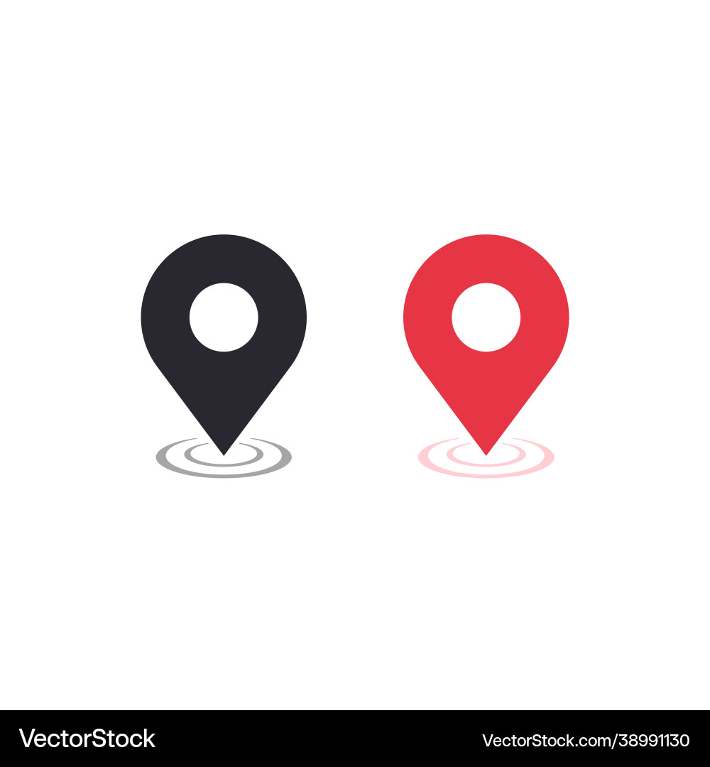 Map pointer icon gps location symbol isolated Map pointer icon gps location symbol isolated vector image
