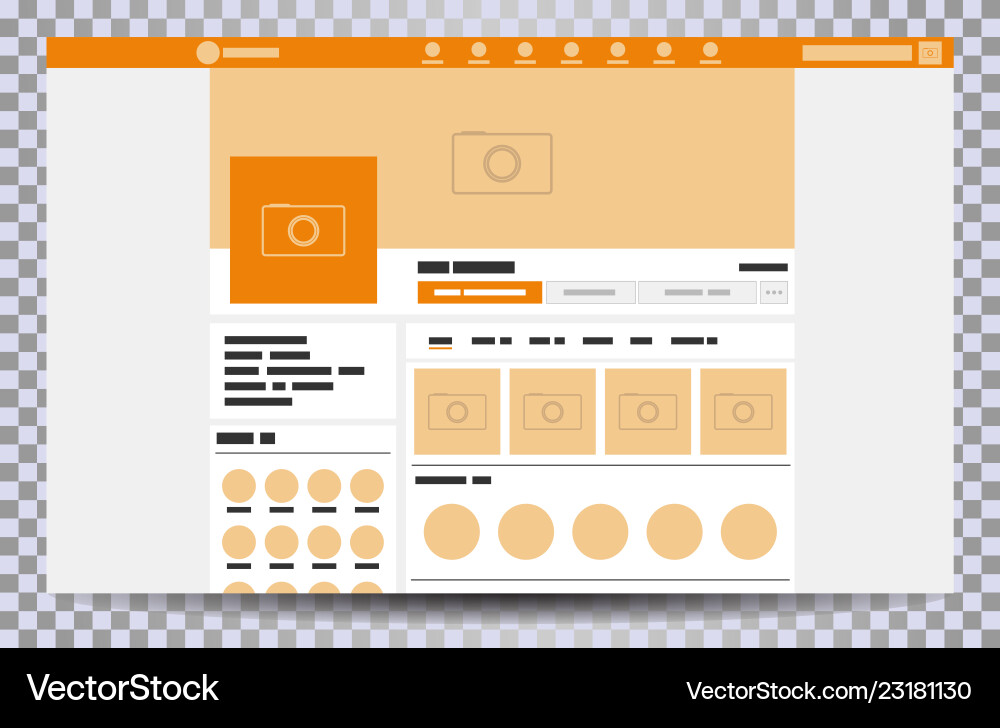 Mock up web page browser Mock up web page browser vector image