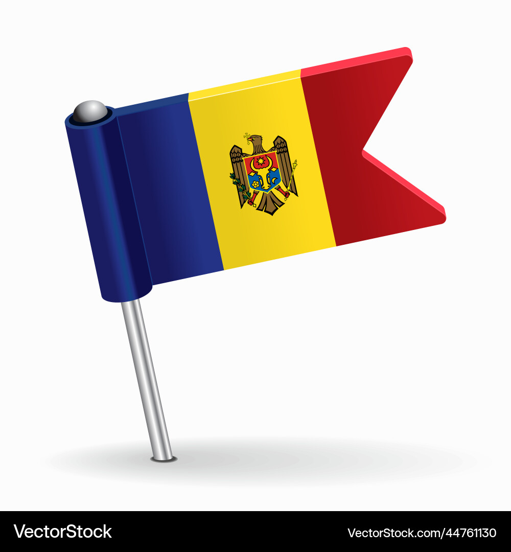 Moldovan flag map pointer layout vector image