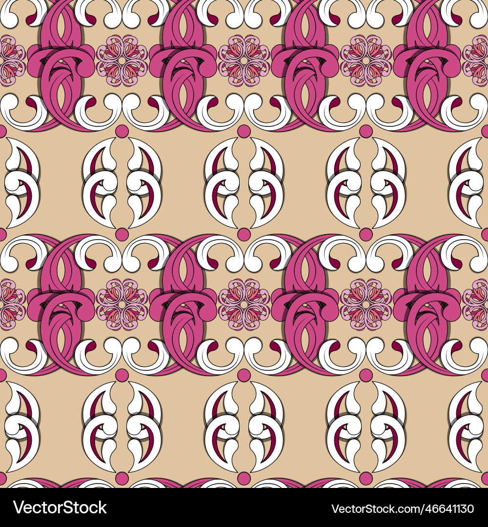 Pattern of large elements in oriental style Vector Image