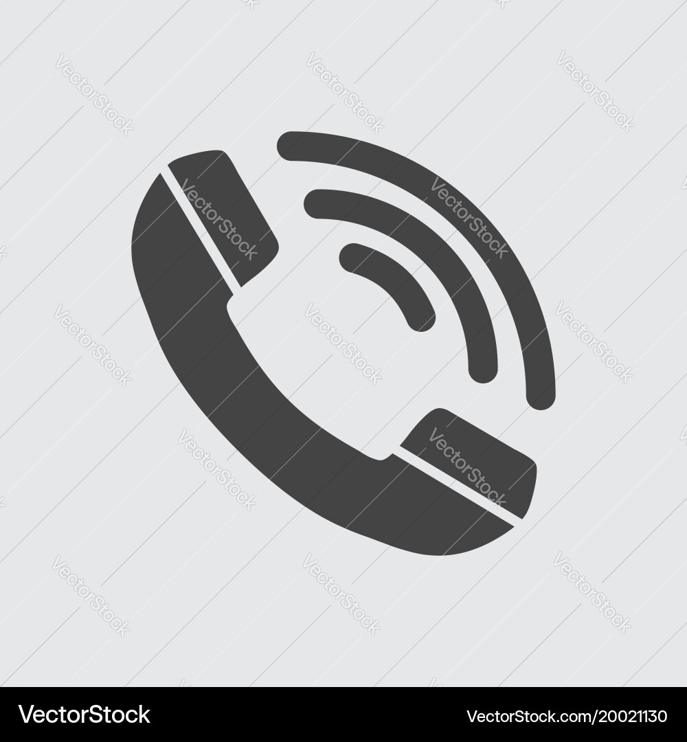 Phone icon flat Royalty Free Vector Image - VectorStock