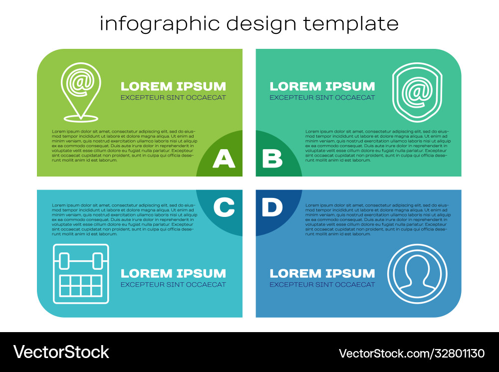 Set line calendar location and mail e-mail vector image