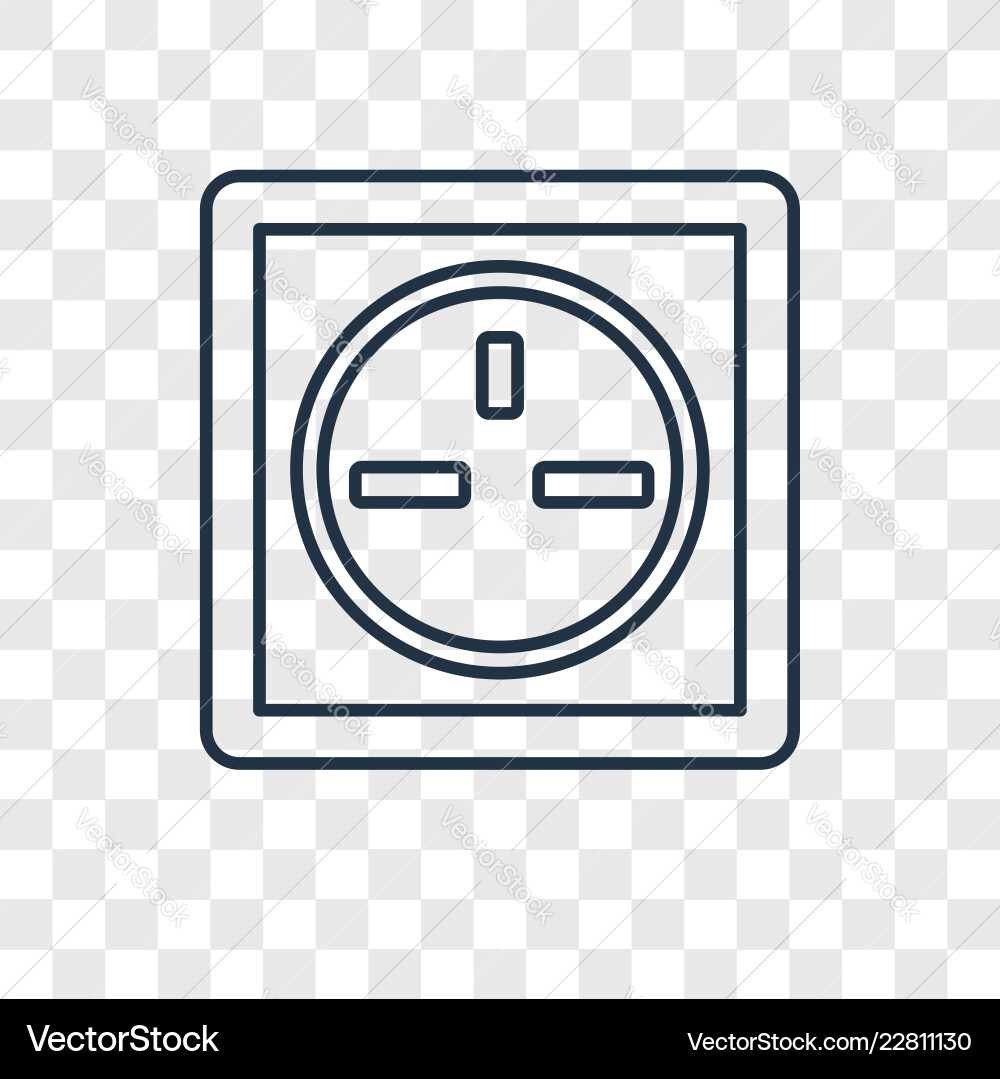 Socket concept linear icon isolated Socket concept linear icon isolated vector image