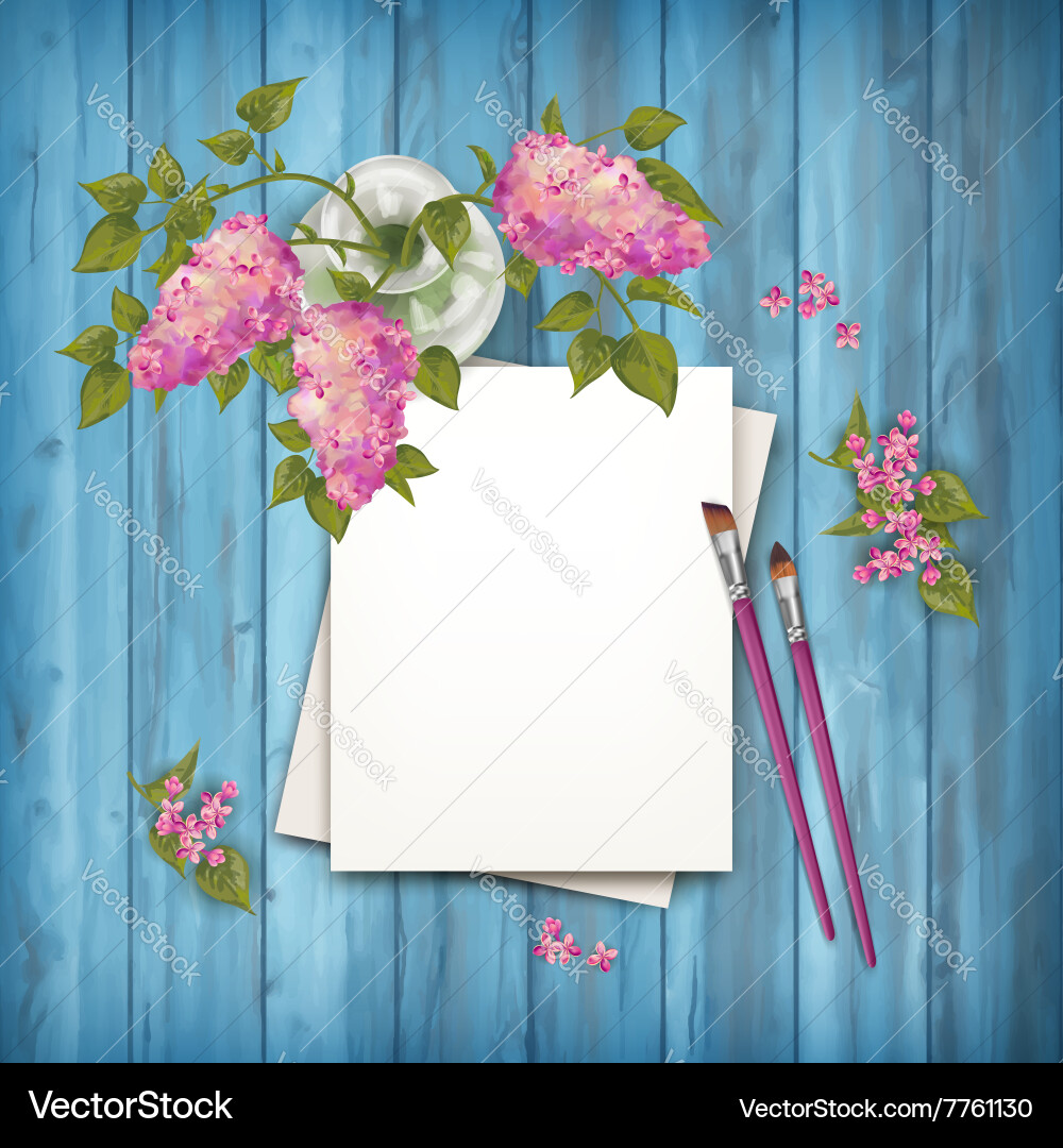 Spring top view background vector image