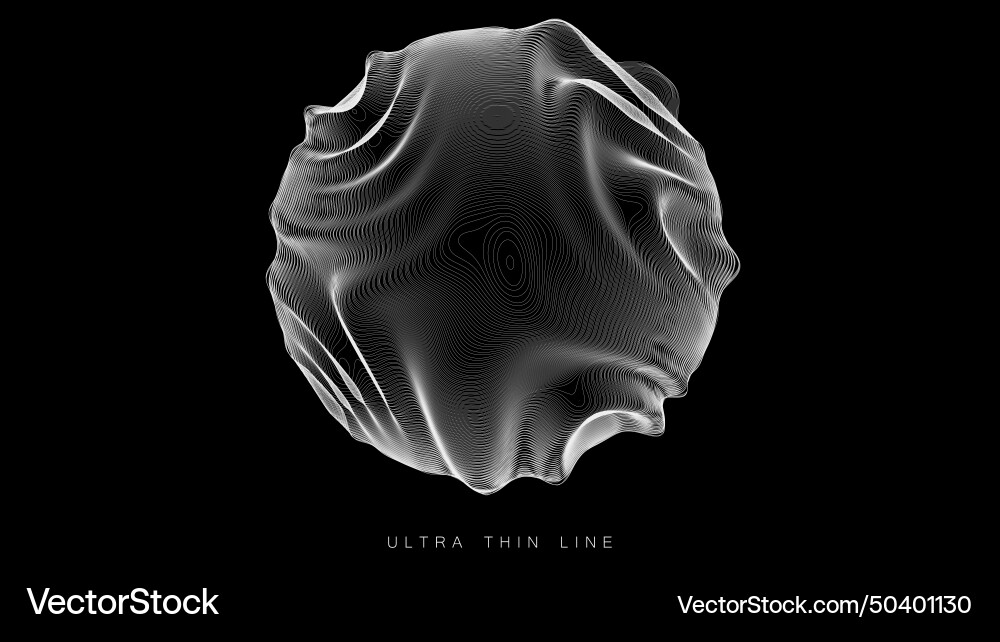 Ultra thin line fluid geometry dynamic Vector Image