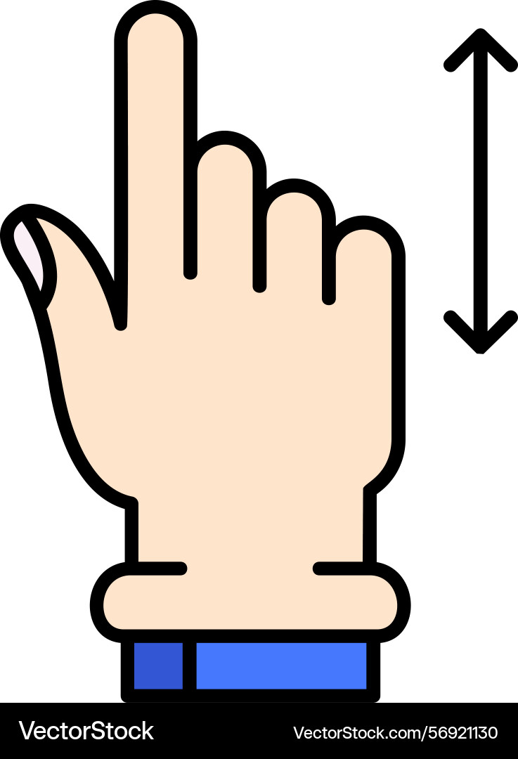 Vertical scroll icon design Vector Image