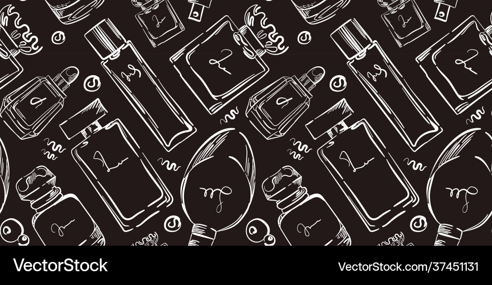 A pattern consisting set perfume bottles Vector Image