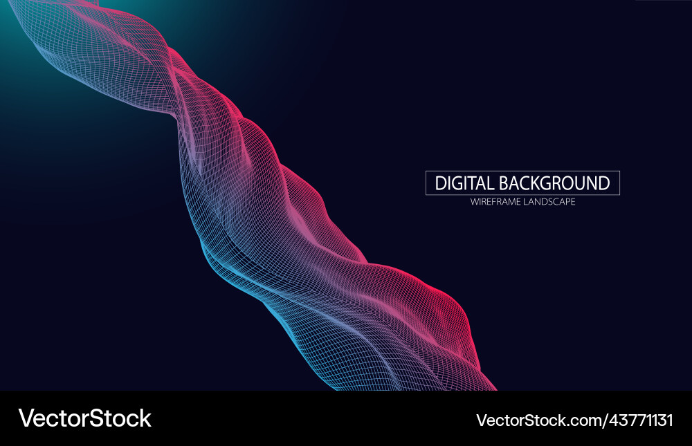 Abstract background with waves 3d surface Abstract background with waves 3d surface vector image