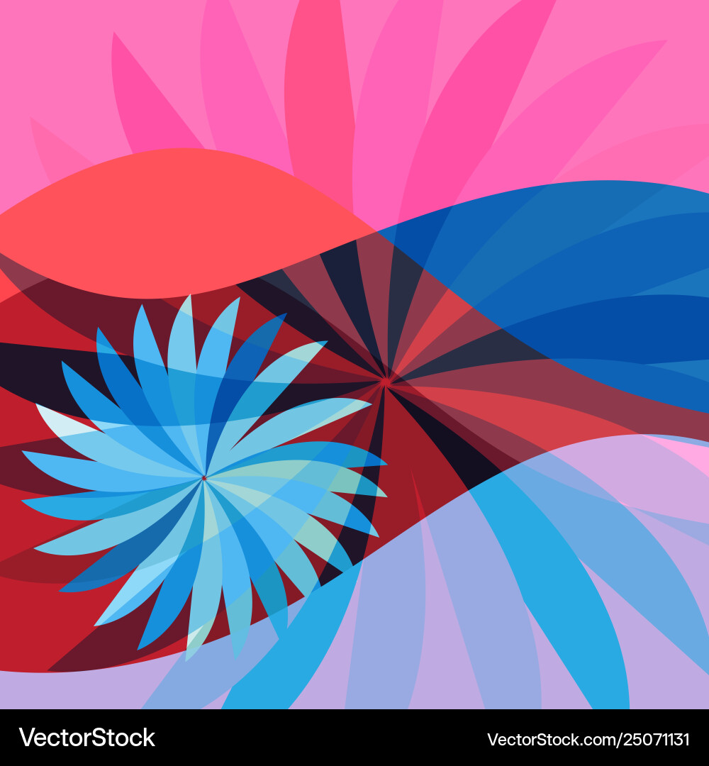Abstract bright color background with different vector image