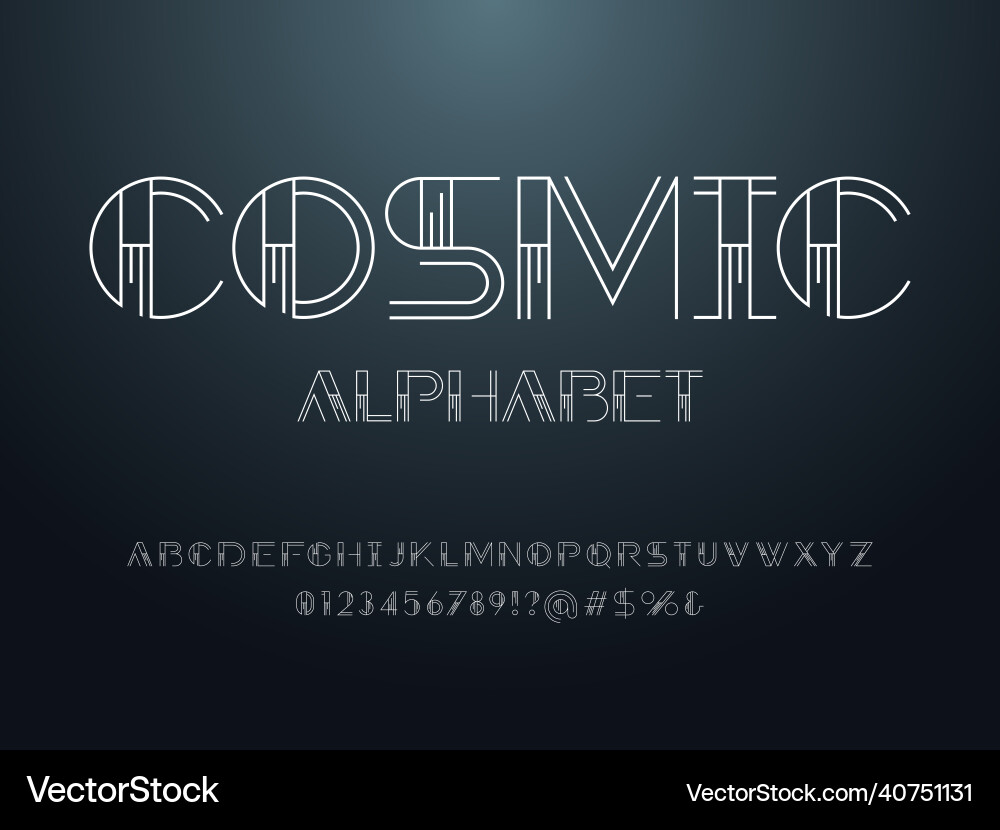 Abstract font Vector Image