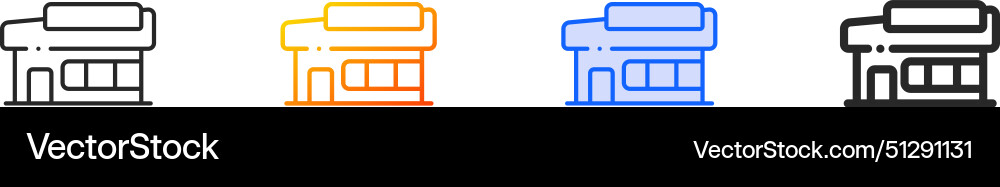 Building iconthin linear gradient blue stroke Building iconthin linear gradient blue stroke vector image