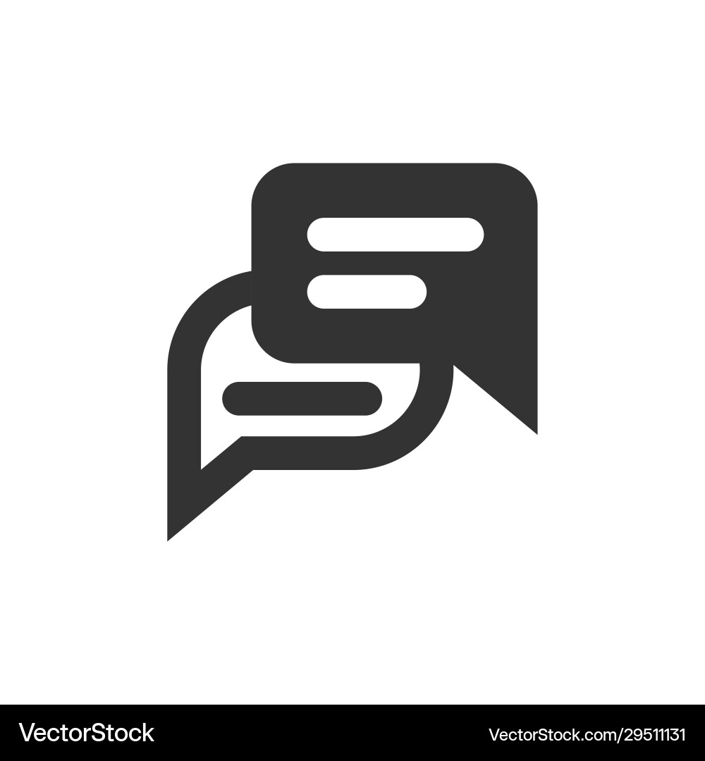Chat speech bubble and dialog balloon filled style Chat speech bubble and dialog balloon filled style vector image
