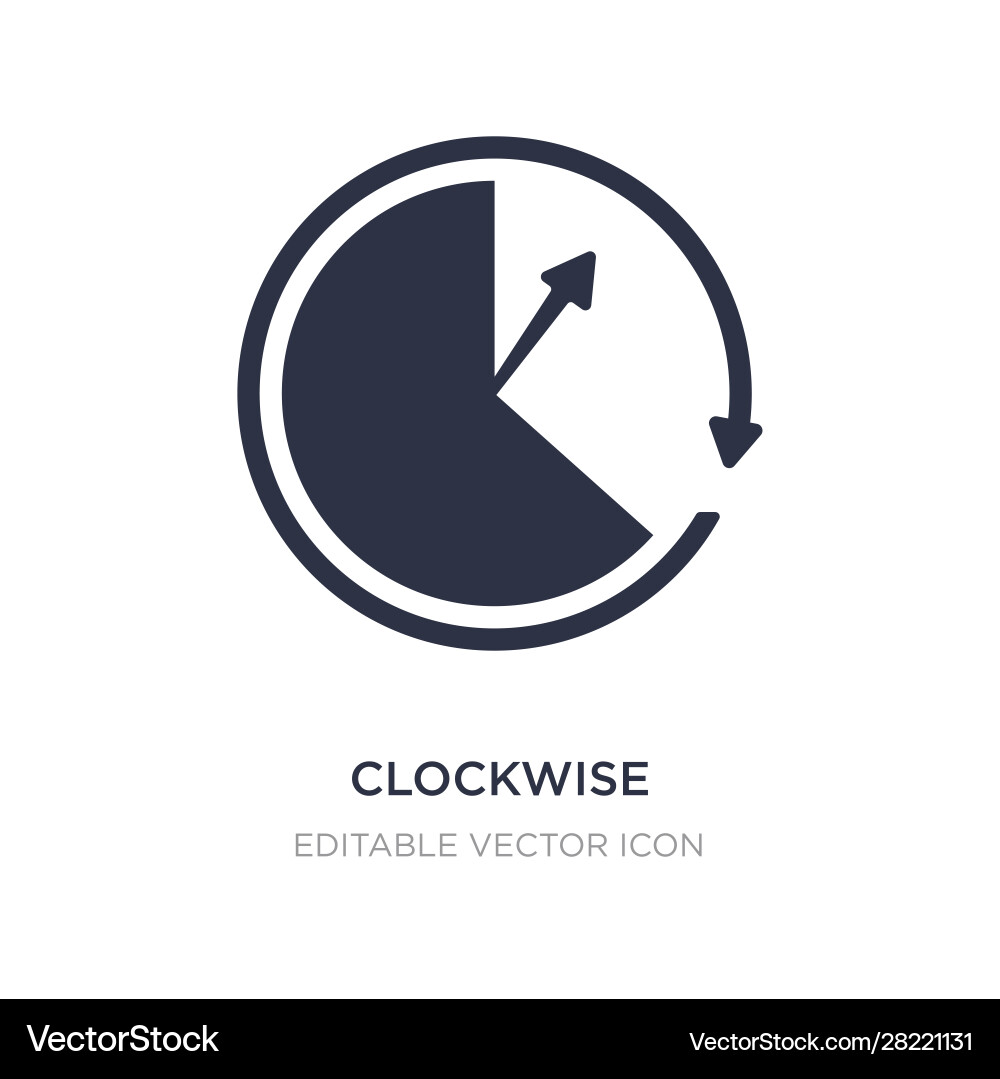 Clockwise icon on white background simple element Clockwise icon on white background simple element vector image