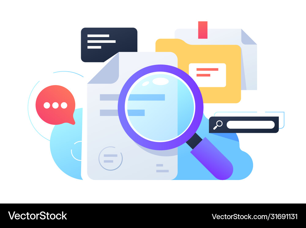 Data Search & Information Retrieval vector image