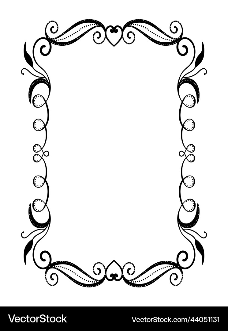 Decorative linear frame Vector Image