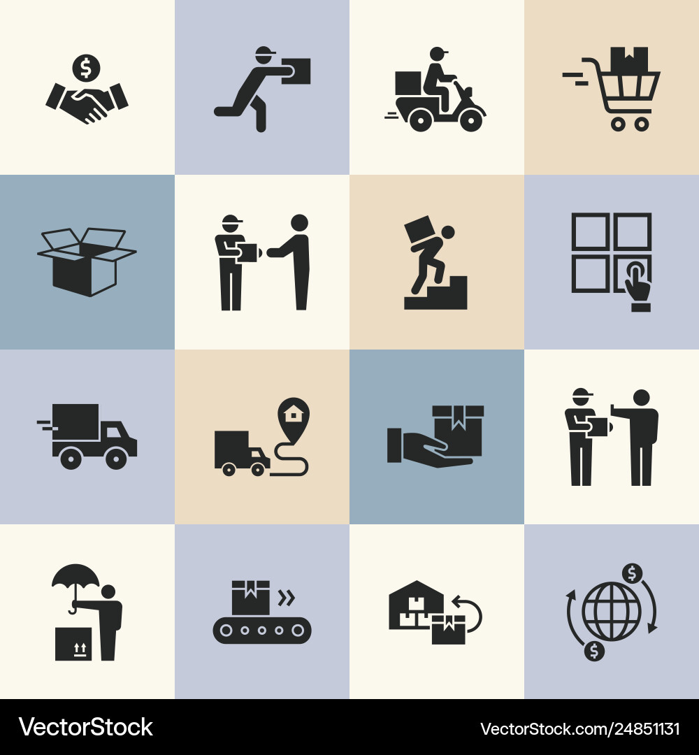Delivery logistic icons for web Delivery logistic icons for web vector image