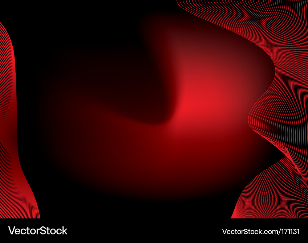 Dynamic Red Wave Background vector image