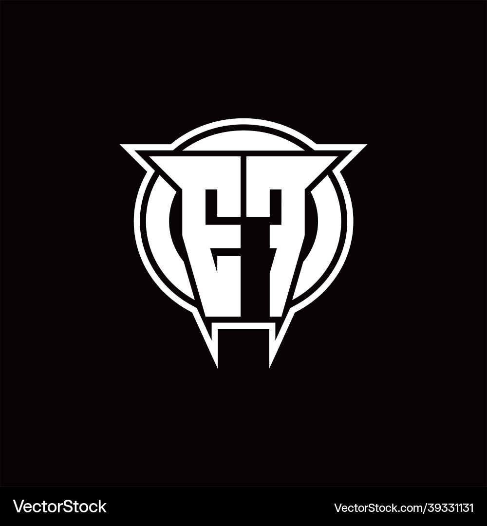 Ef logo monogram with circle rounded shape design Vector Image