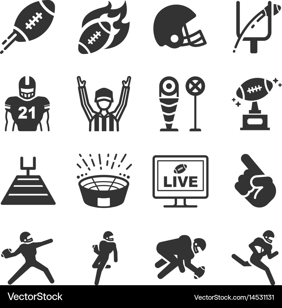 Football Icon Set vector image