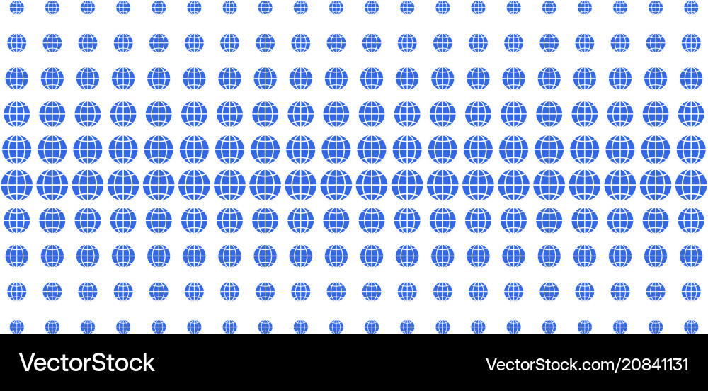 Globe shape halftone array vector image