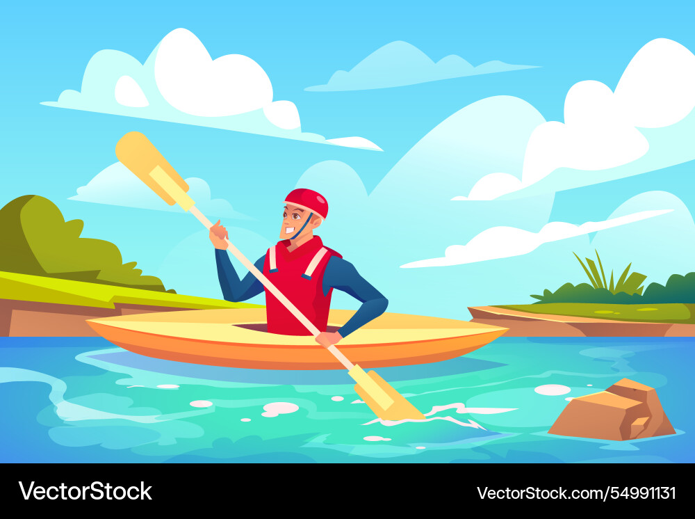 Gradient kayaking Vector Image