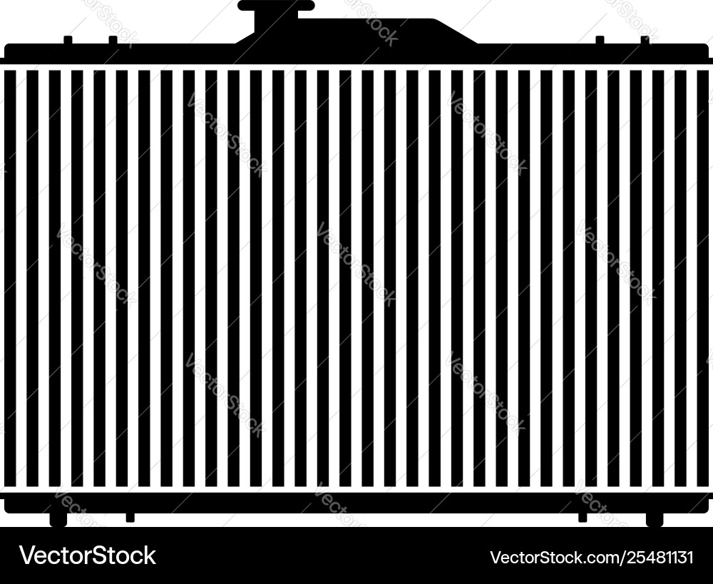 Internal combustion engine ice radiator Royalty Free Vector