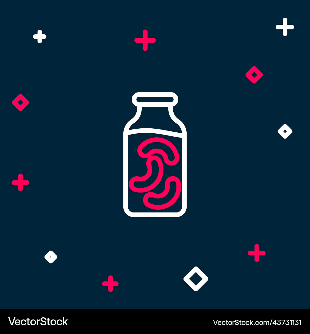 Line pickled cucumbers in a jar icon isolated Vector Image
