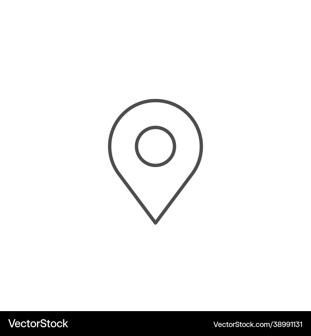 Map pointer line icon gps location outline symbol Map pointer line icon gps location outline symbol vector image