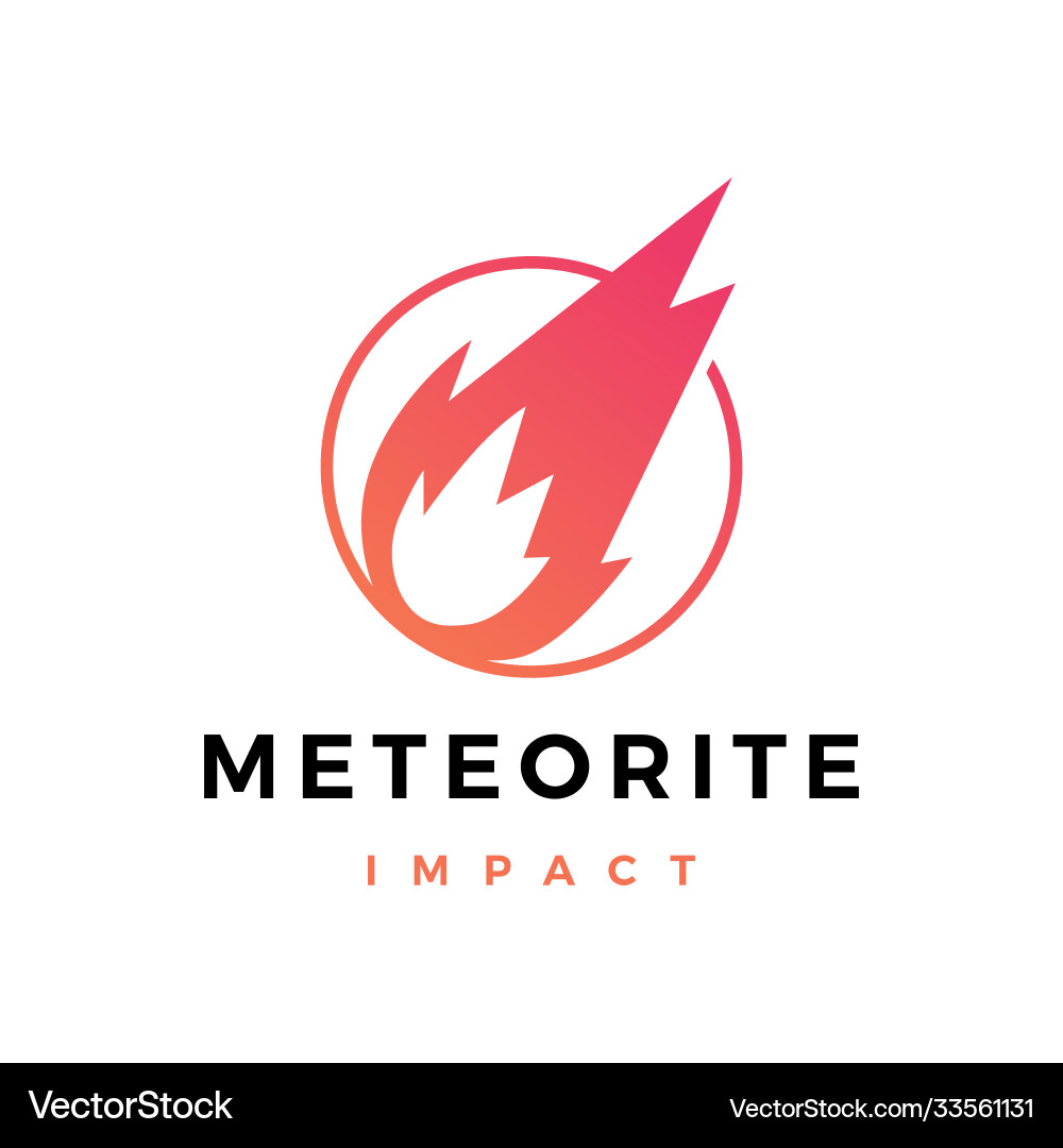 Meteorite impact logo icon Meteorite impact logo icon vector image