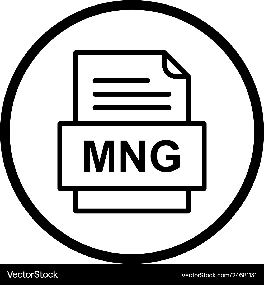 Mng file document icon vector image