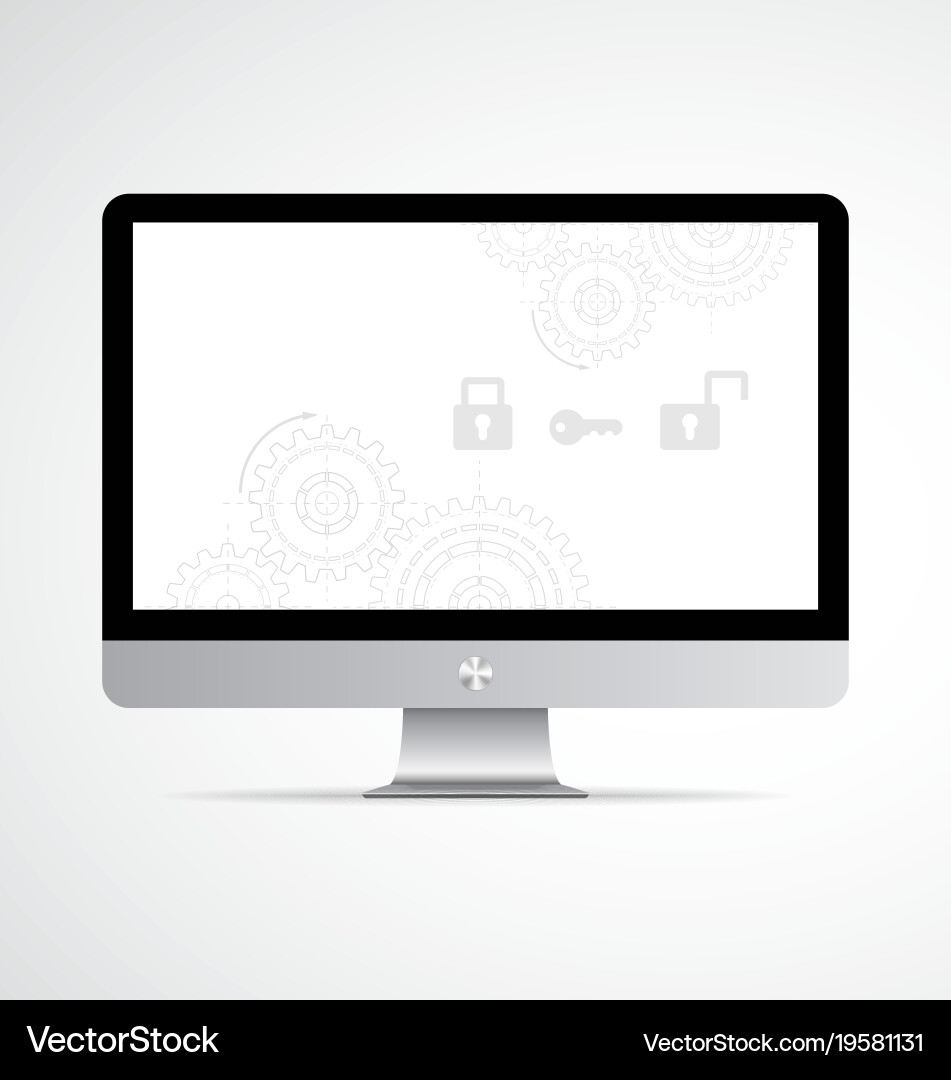 Modern Computer Display Vector Image