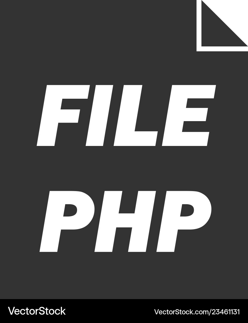 Php-Datei-Symbol flach Php-Datei-Symbol flach vektorbild