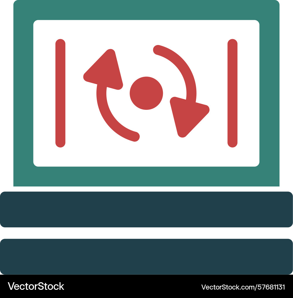 Refresh glyph multi color icon Vector Image