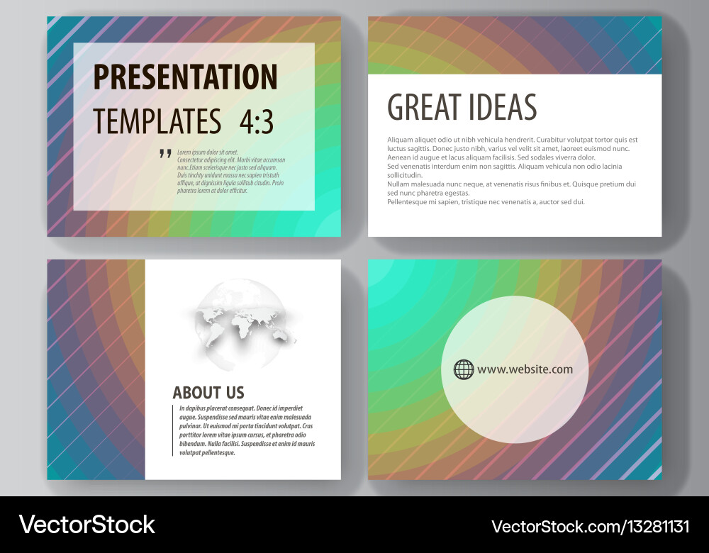 Set of business templates for presentation slides Vector Image