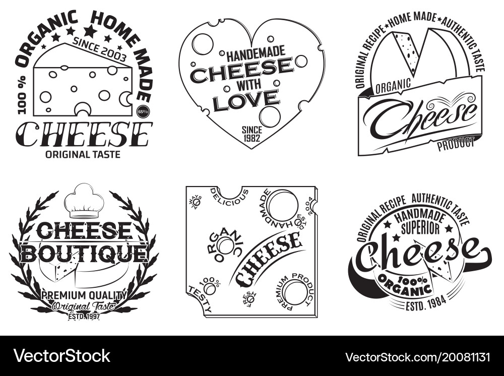 Set of vintage emblem design Vector Image