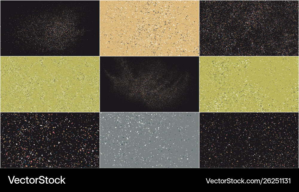 Terrazzo Pattern Collection Vector Image