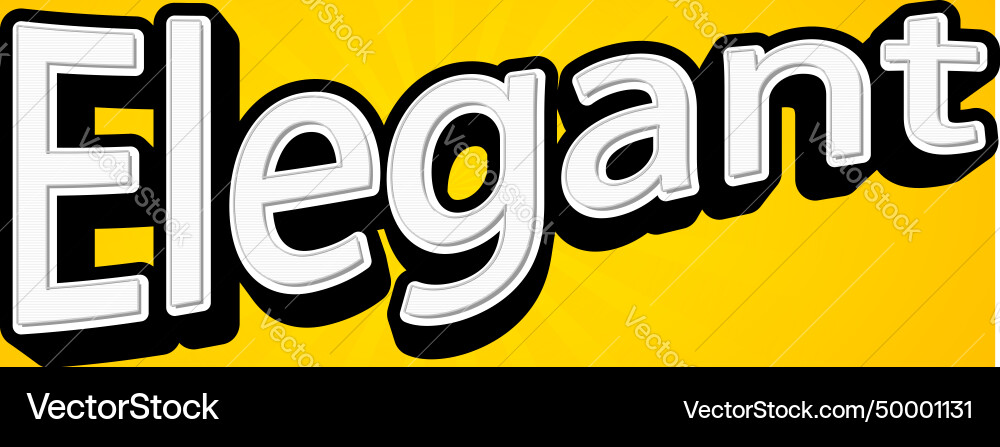 Text effect with line pattern elegant word vector image