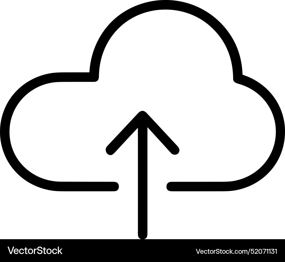 Upload outline icon symbol image Upload outline icon symbol image Vector Image
