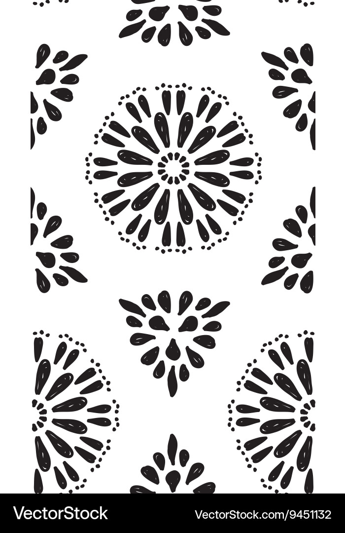 Abstract geometric seamless pattern with hand drow vector image