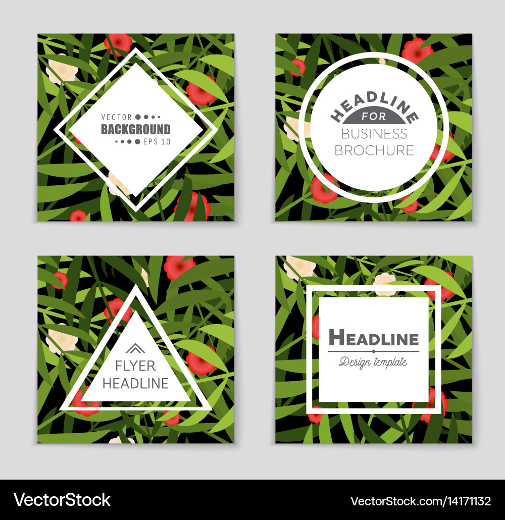 Abstract layout background set for art vector image