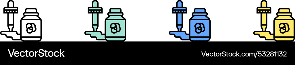 Aromatherapy icon outline green blue and yellow Aromatherapy icon outline green blue and yellow vector image
