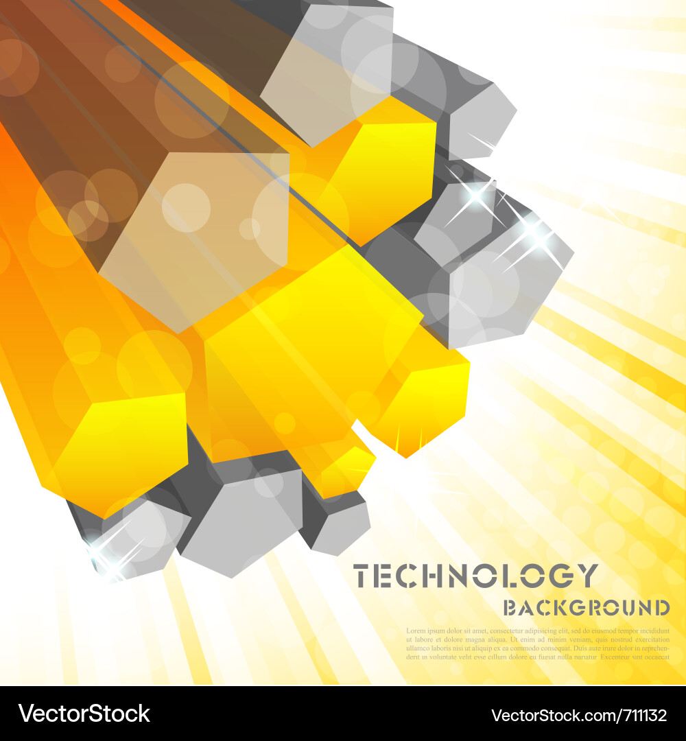 Background with 3d element vector image