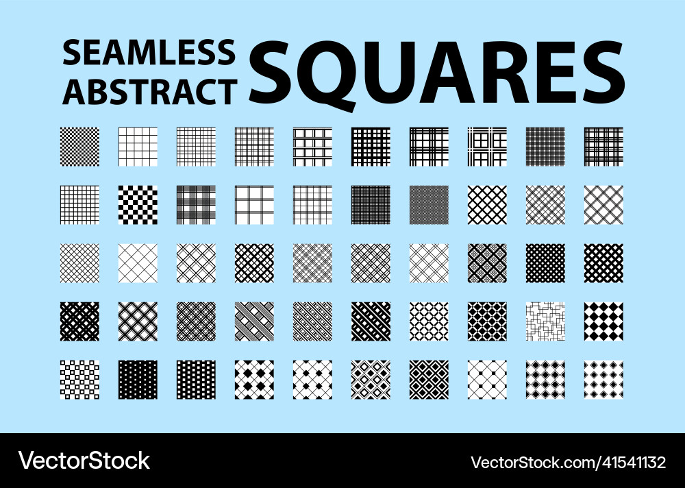 Big set of 50 seamless simple abstract checkered Big set of 50 seamless simple abstract checkered vector image