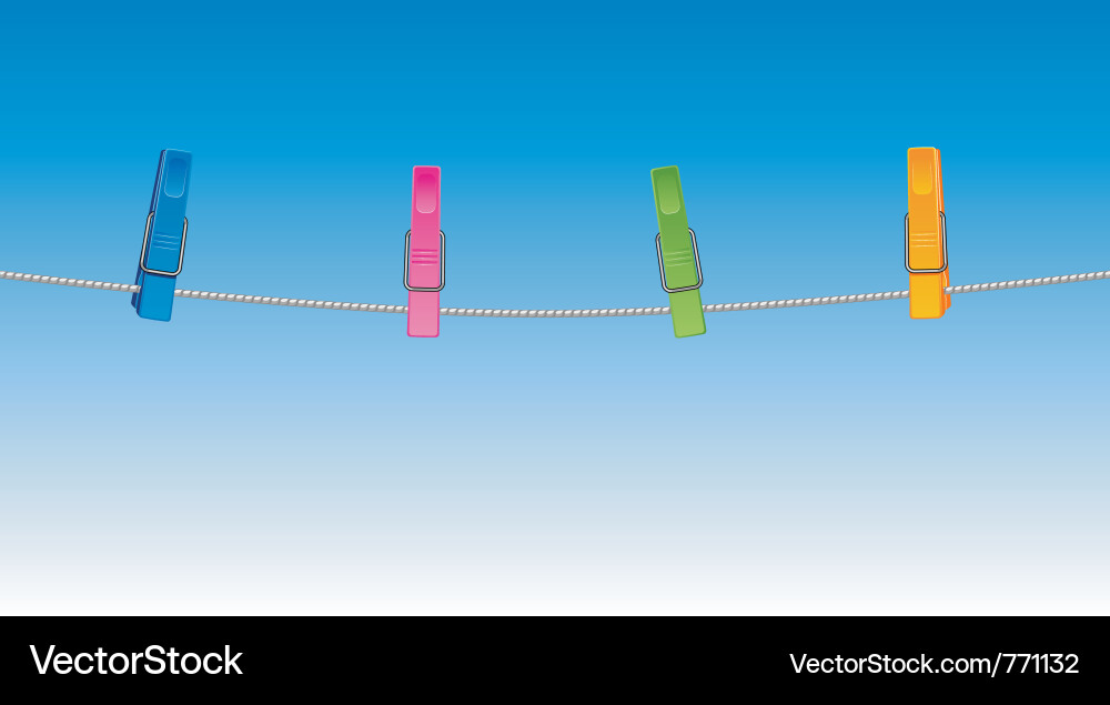 Clothesline Hanging Laundry Vector Image
