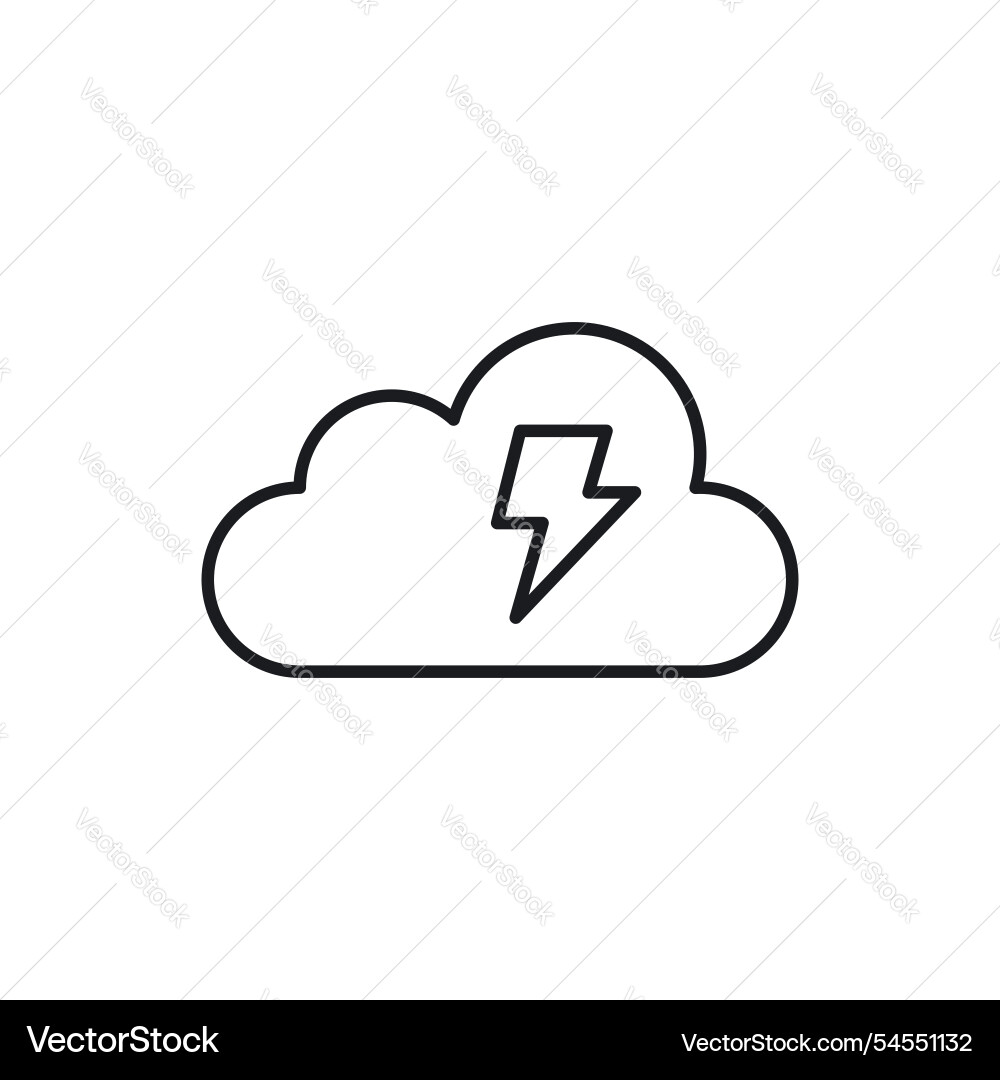 Cloud lightning icon Royalty Free Vector Image