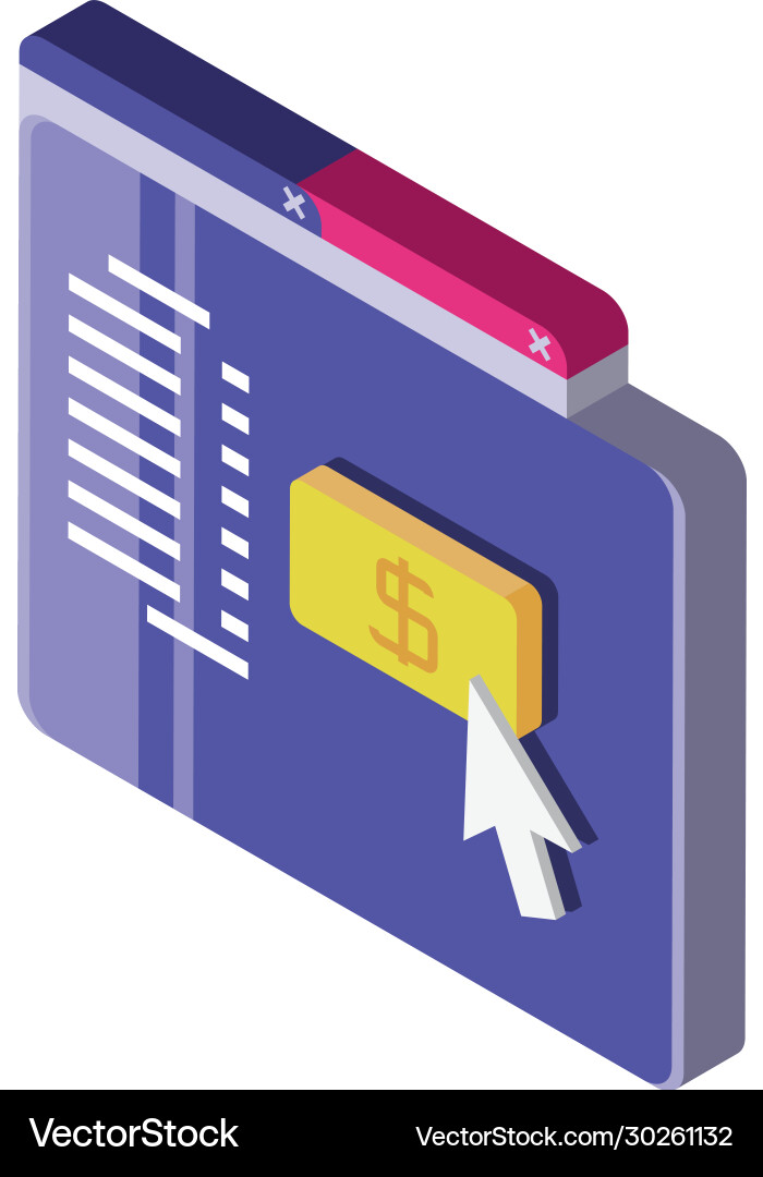 Computer window with buy button on white Computer window with buy button on white vector image
