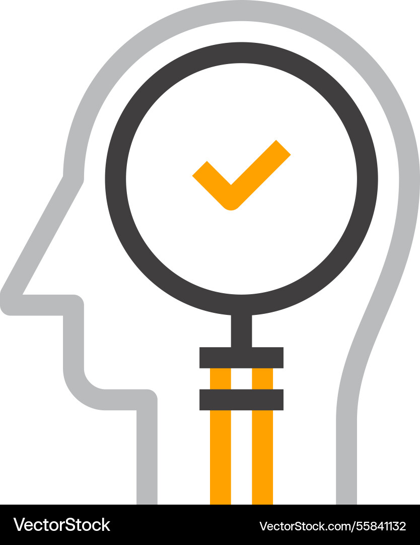 Find solution flat line web icon concept Find solution flat line web icon concept Vector Image