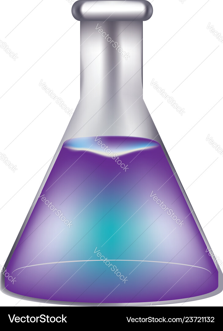 Flask with liquid vector image