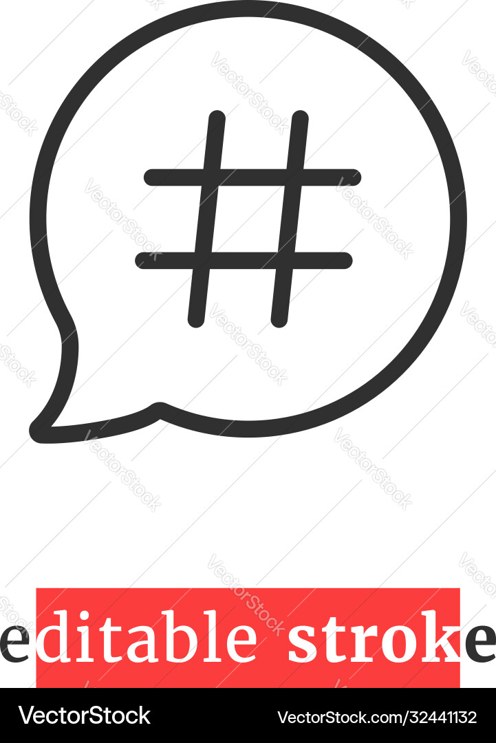 Minimal editable stroke relevant icon Minimal editable stroke relevant icon vector image