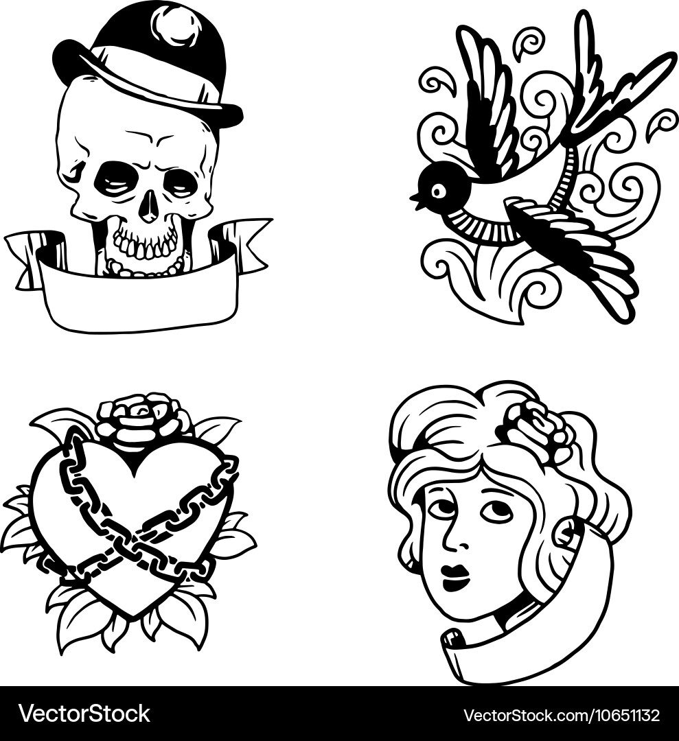 Old vintage tattoo Vector Image
